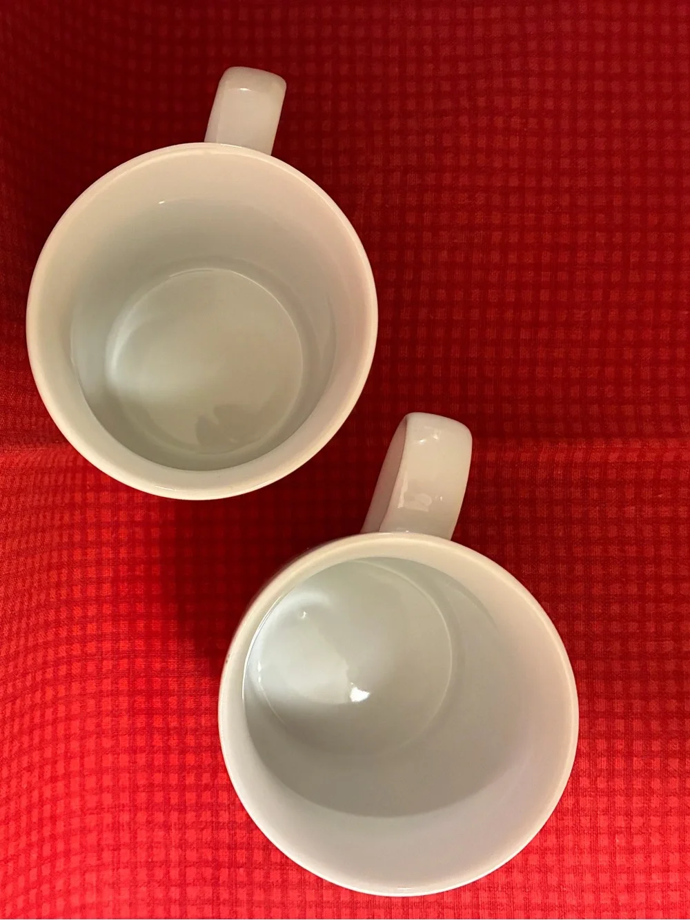 Set of 2 Crate & Barrel Jenny Bowers 2014 Christmas Reindeer & Sleigh Mugs